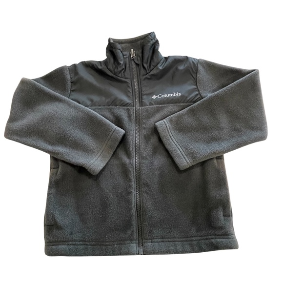 Columbia Fleece Interchange Zip In Liner Jacket 4/5 XXS Boy Girl Gray - Picture 1 of 9
